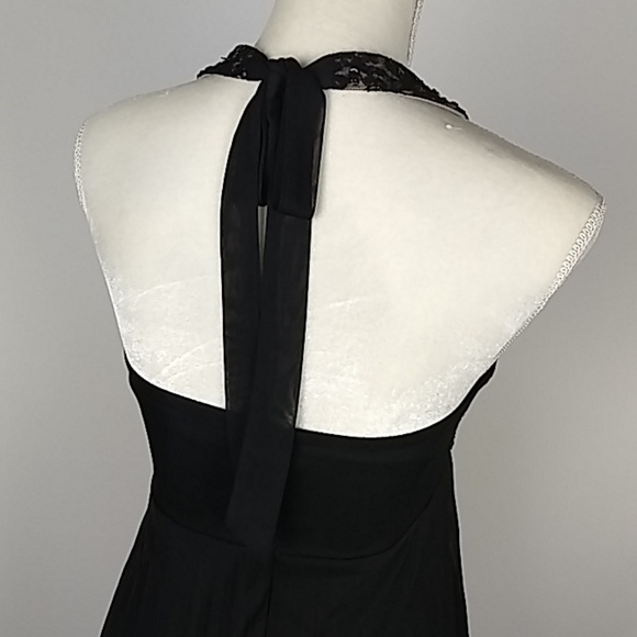 Formal Party Backless Midi Black Dress Medium - Picture 5 of 7